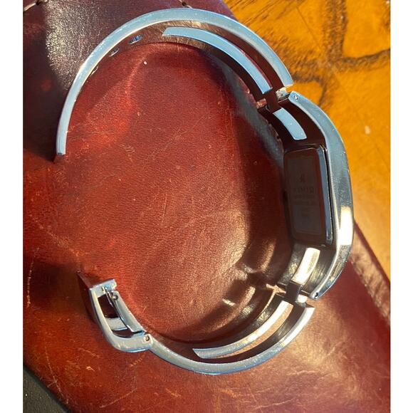 Women's Kimio Quartz Watch, Silver Tone Bracelet Adjustable Band, Black Face - Picture 3 of 4